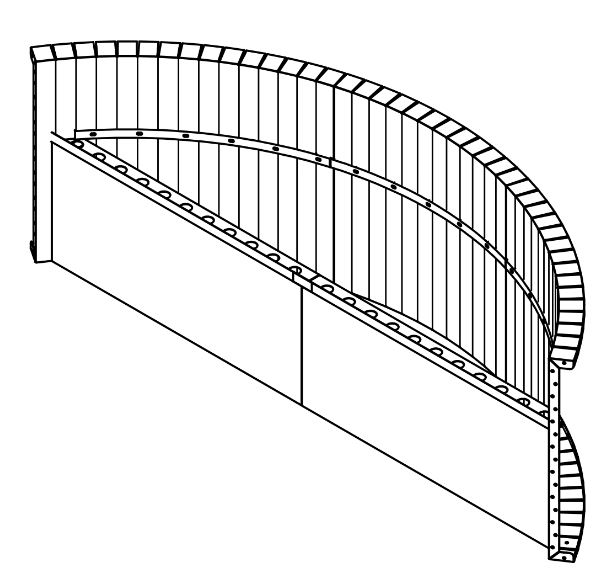 7' Radius Steel Sundeck 48"